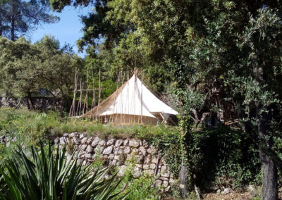 tipi au coeur des pételins, hébergement de stages de yoga